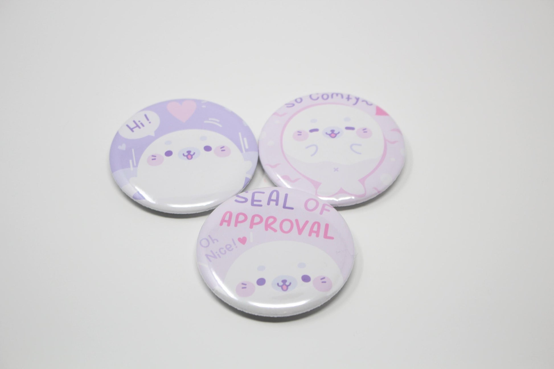 58mm (2.25") Seal Themed Pin Back Button Badges