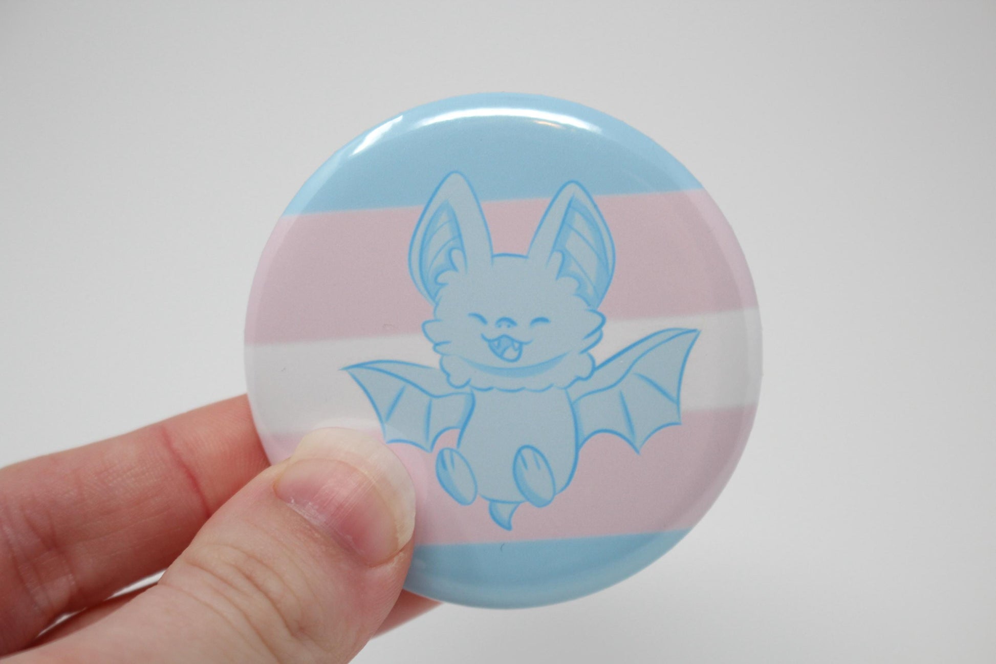 58mm (2.25") Pride Bat Pin Back Button Badges