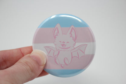 58mm (2.25") Pride Bat Pin Back Button Badges